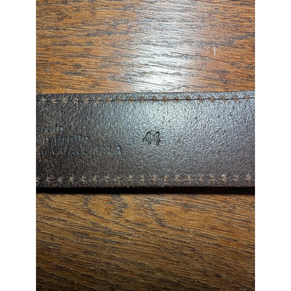 Carhartt Leather Belt Mens 44 Brown Like New Top Grain English Bridle Brass